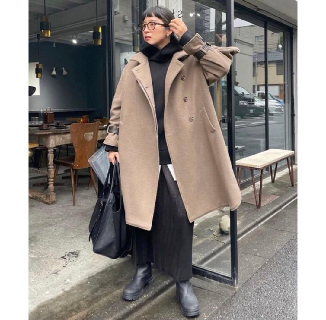 美品【RIM.ARK】Cashmere blend poncho CT