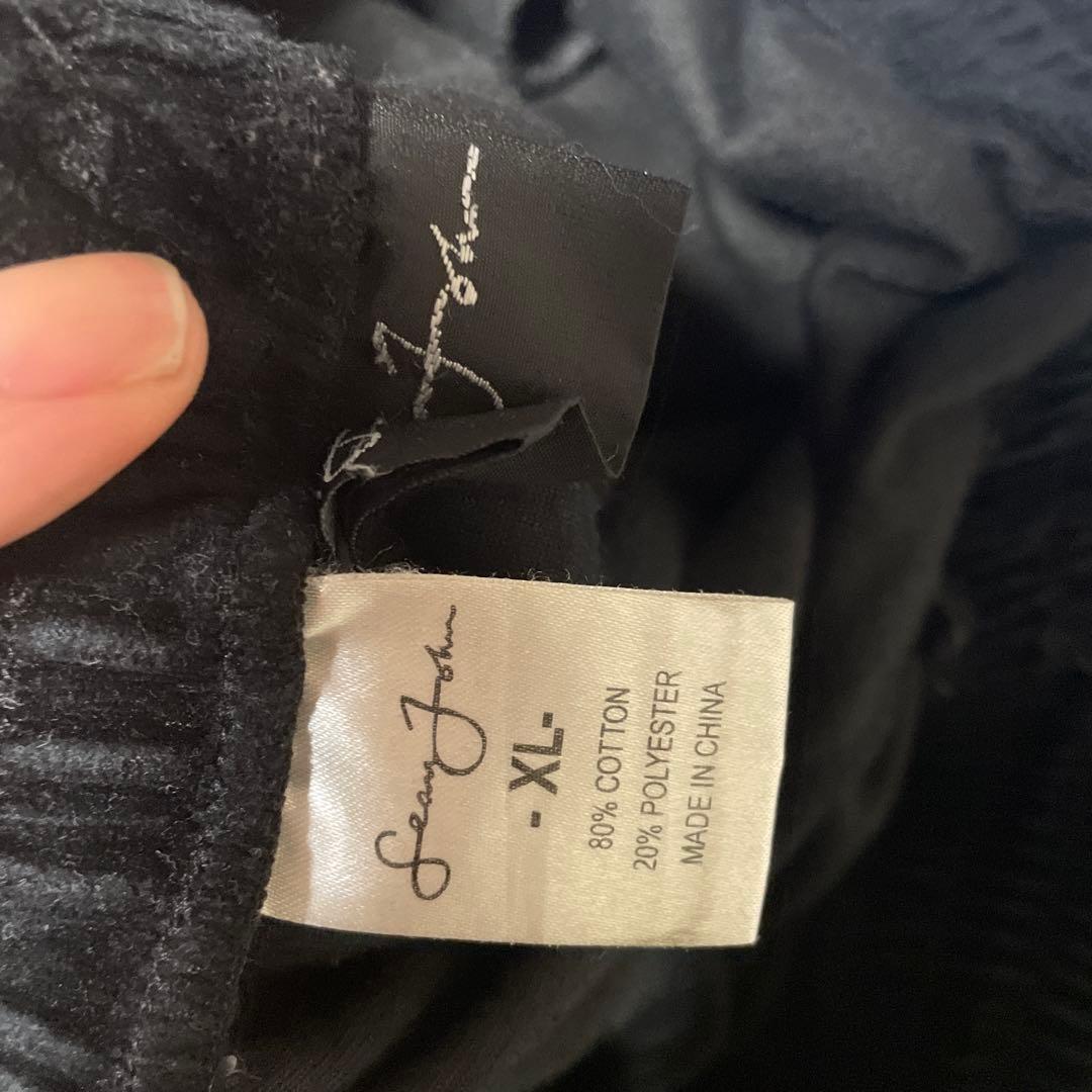 Sean John ベロア黒　セットアップ　XL b系 y2系