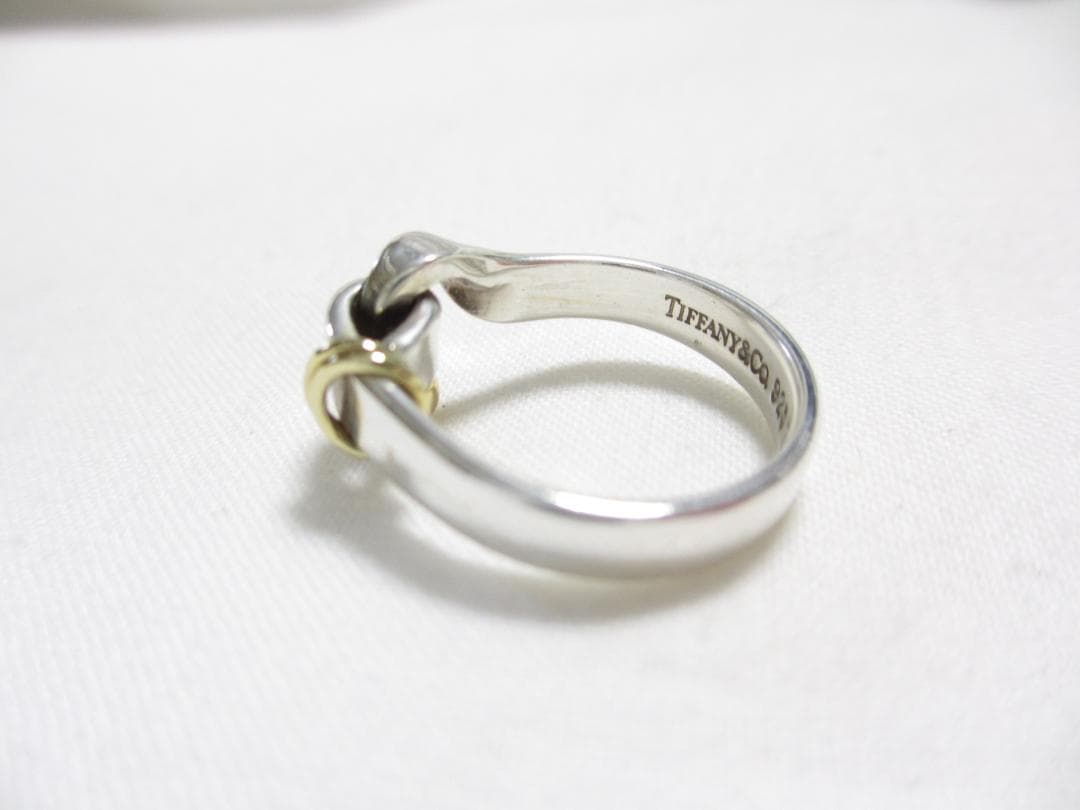 ★ TIFFANY&Co. リング K18YG　シルバー925　8号　磨き済み