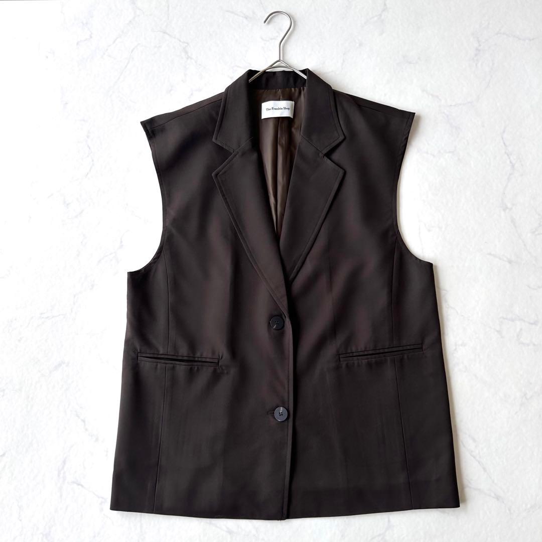 美品 the frankie shop ザフランキーショップ ベスト ブラウン