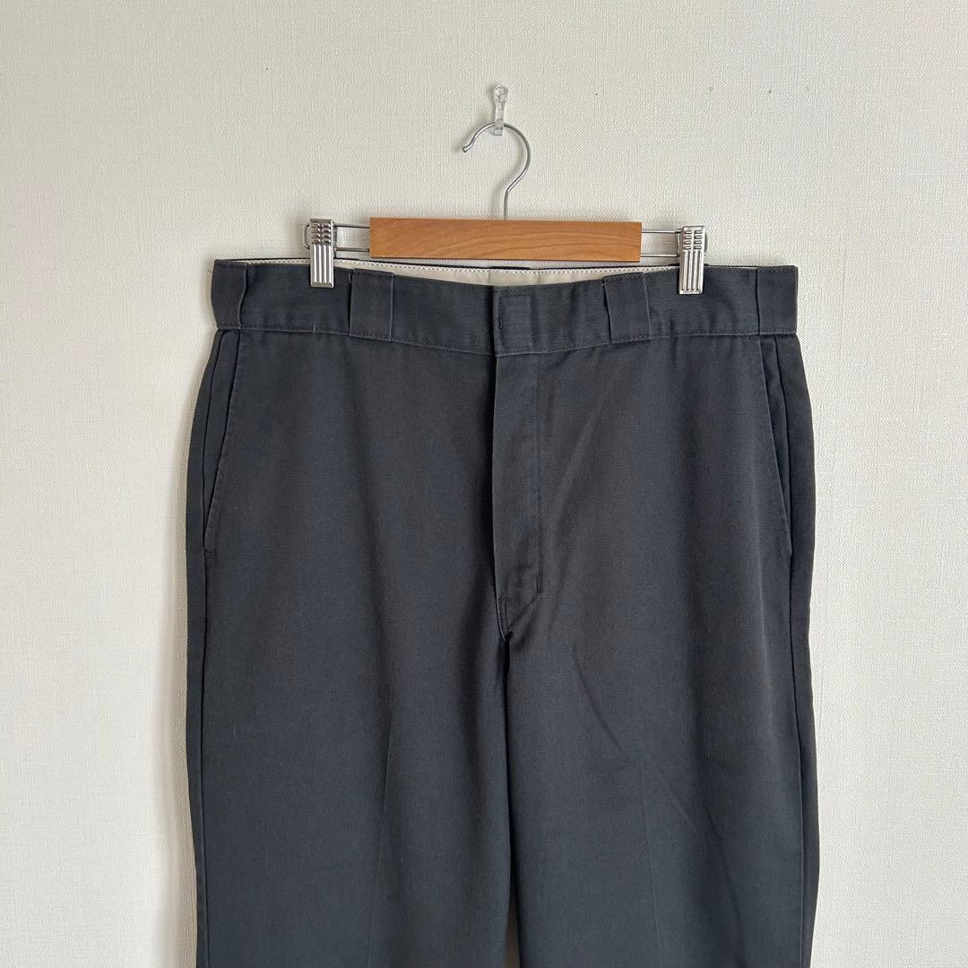 90s USA企画 Dickies 874 ワークパンツ チャコールグレー 34
