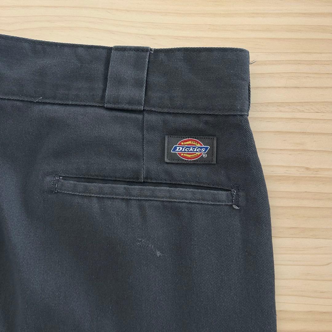 90s USA企画 Dickies 874 ワークパンツ チャコールグレー 34