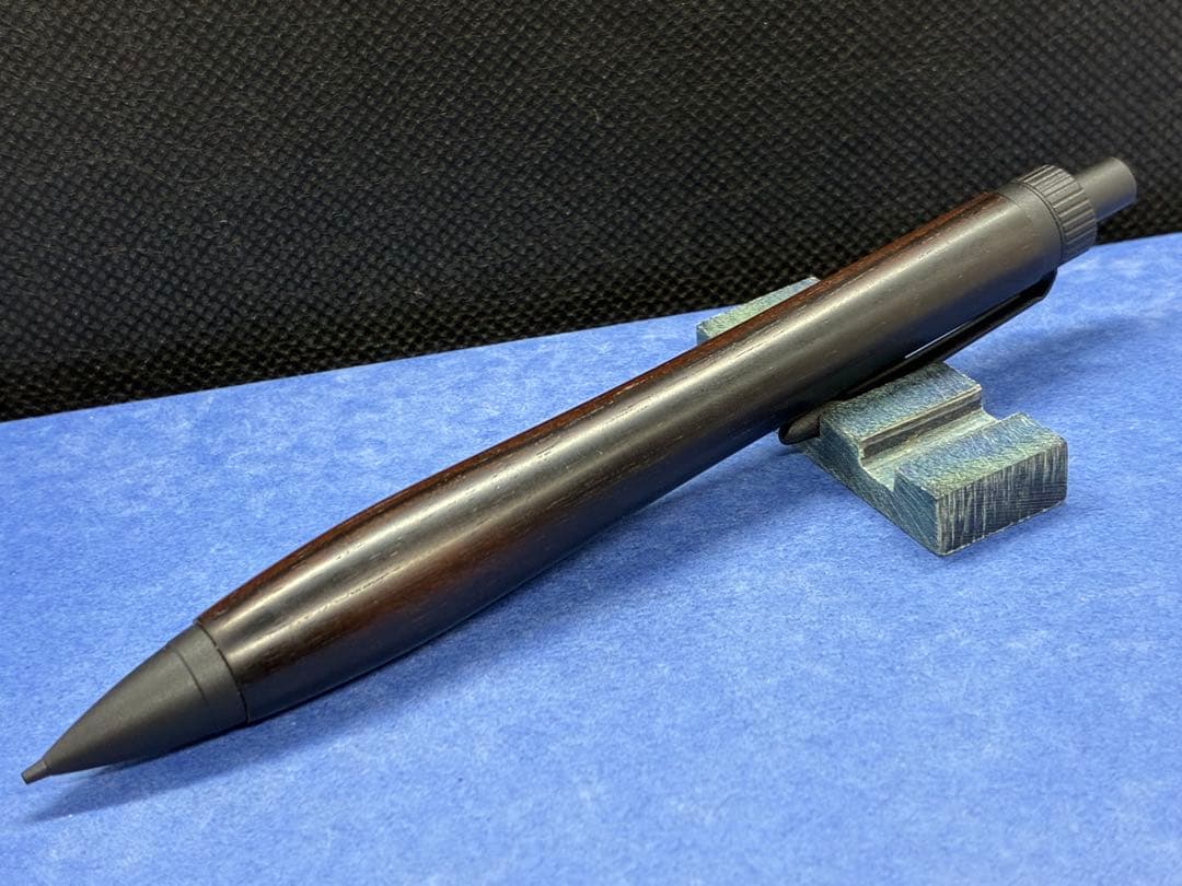 【早い者勝ち】縞黒檀　シャーペン0.5 加藤金属　木軸ペン　ハンドメイド