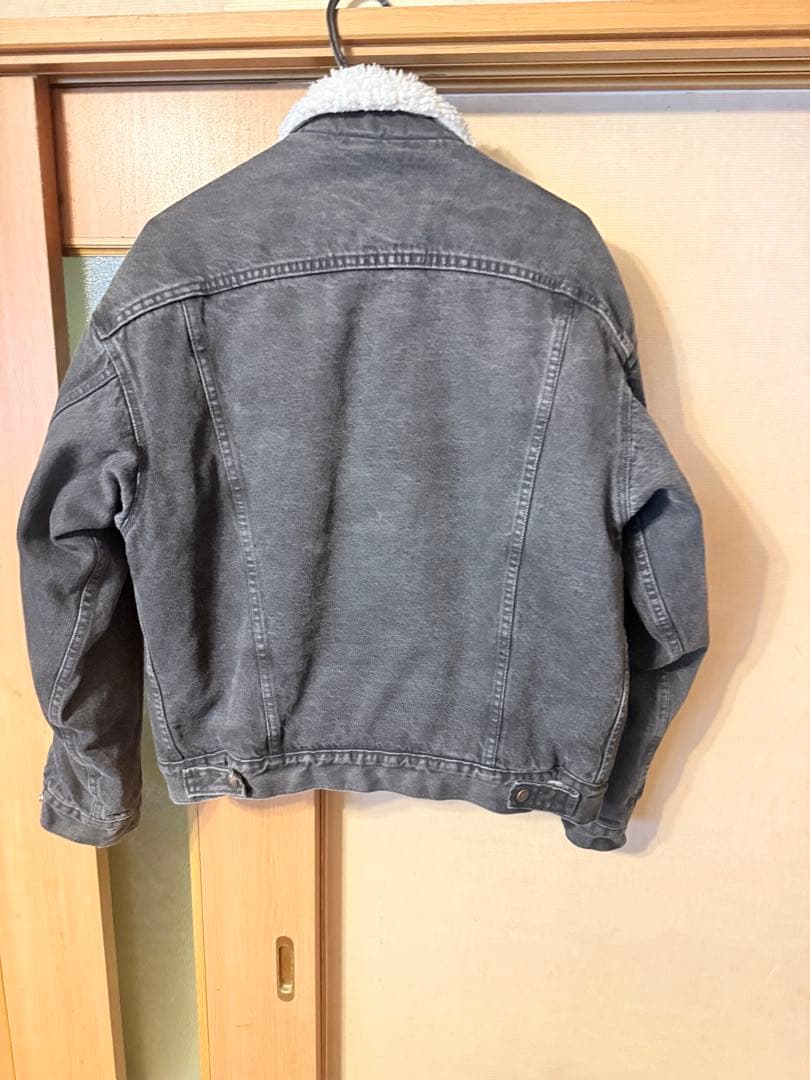 90s USA製 Levi’s ブラック デニム ボアジャケット シェルパ L