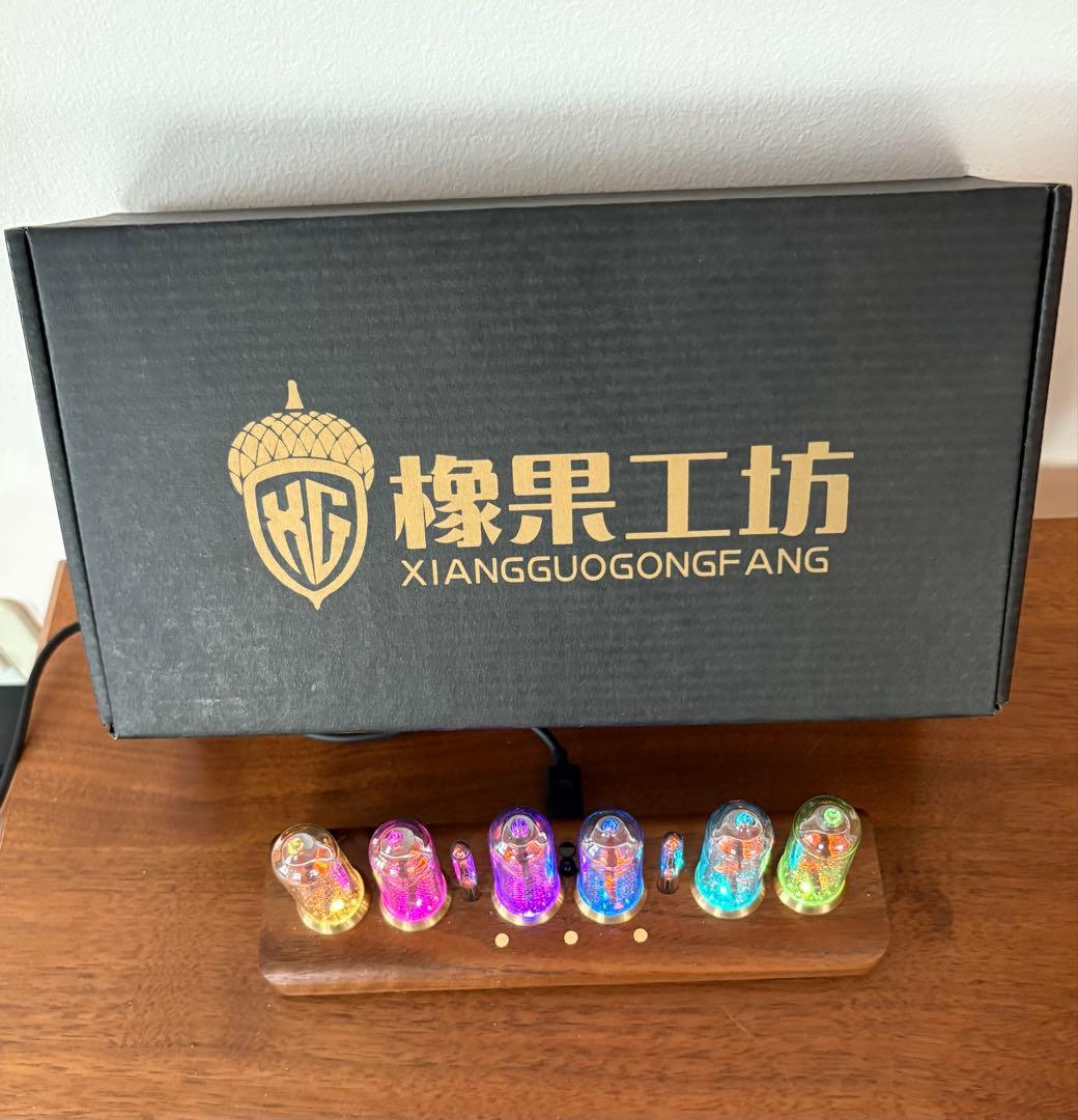 ニキシー菅　真空管時計 LEDライト付き