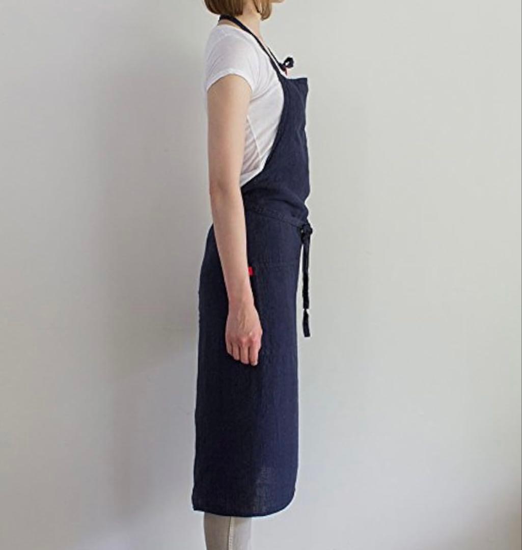 【新品未使用】Lino e Lina フルエプロン マノン ノクターン リネン