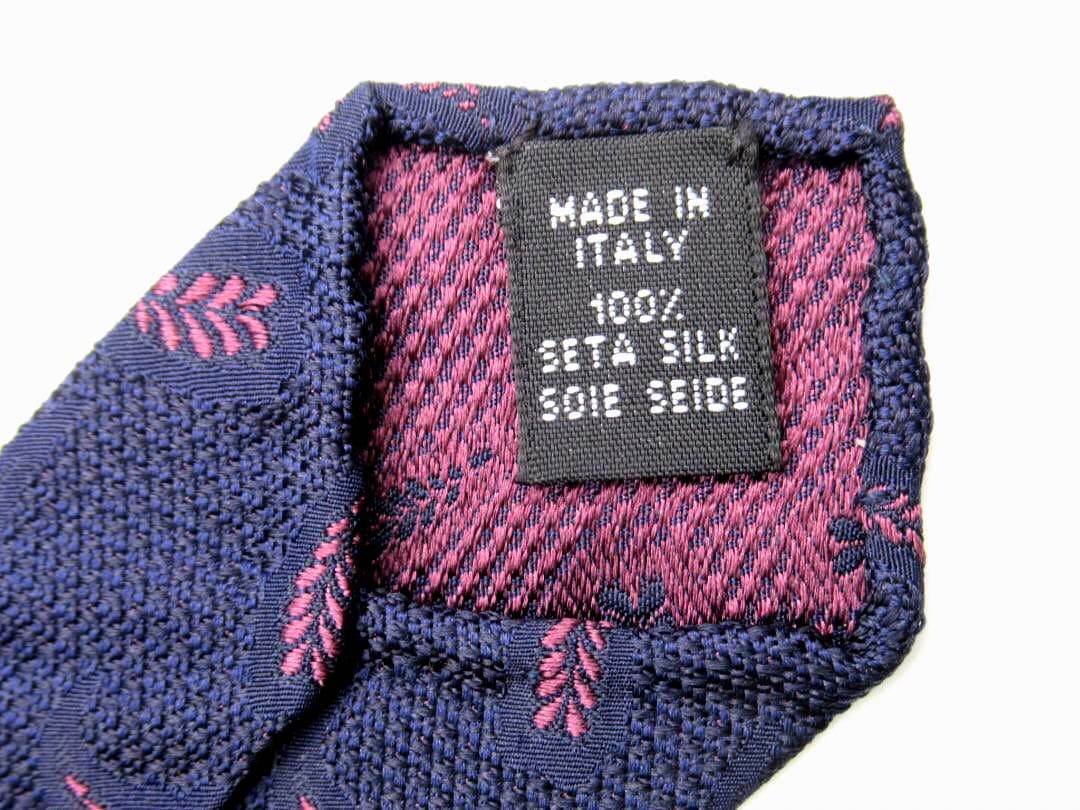 TIEYOURTIE タイユアタイ ネクタイ リーフ柄 羽根モチーフ ネイビー
