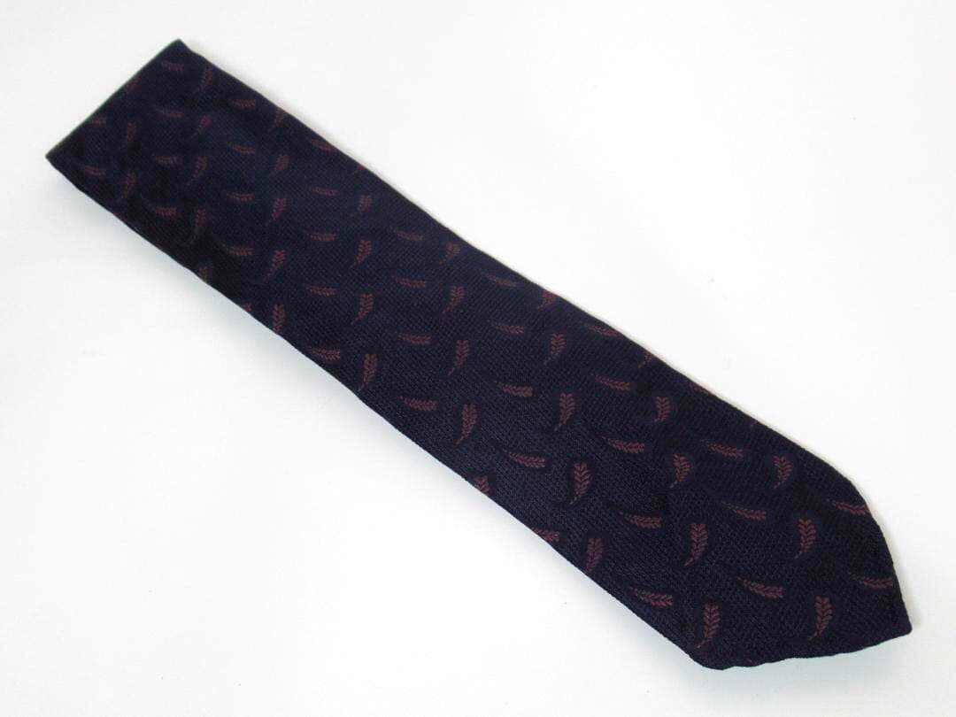 TIEYOURTIE タイユアタイ ネクタイ リーフ柄 羽根モチーフ ネイビー