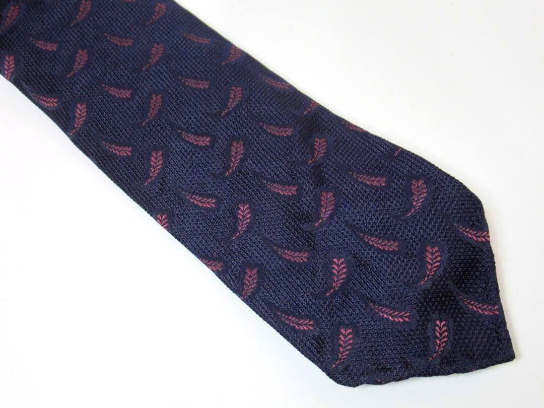 TIEYOURTIE タイユアタイ ネクタイ リーフ柄 羽根モチーフ ネイビー