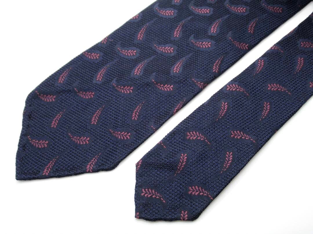 TIEYOURTIE タイユアタイ ネクタイ リーフ柄 羽根モチーフ ネイビー