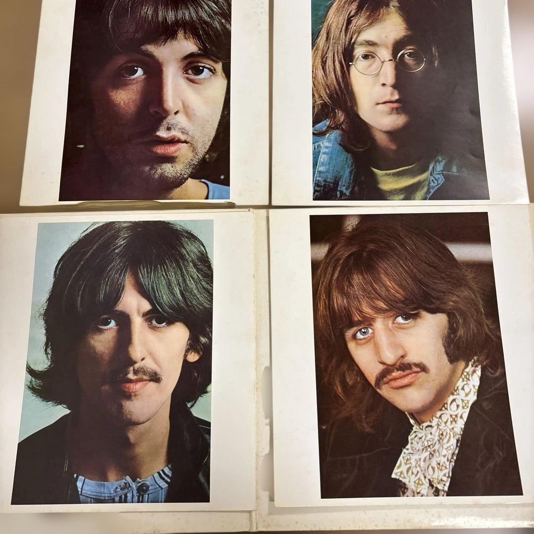 ビートルズ　レコード　ホワイトアルバム　日本初期盤　赤盤　ポスター　付属
