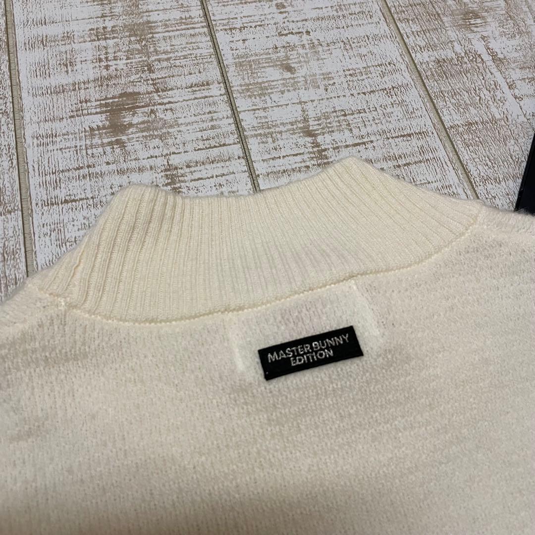 新品 マスターバニー ニット カシミヤ モックネック ホワイト Mサイズ（4）