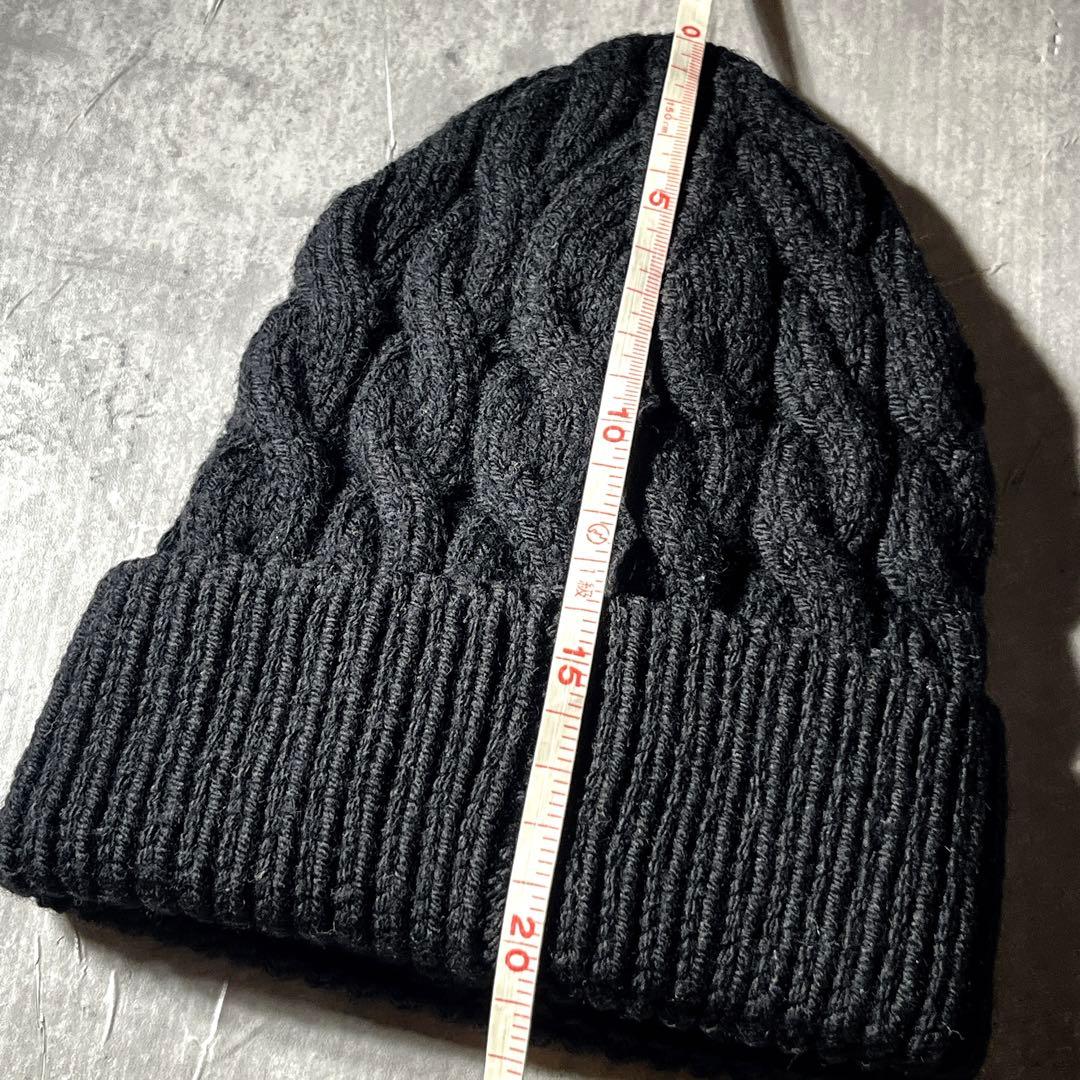 美品　ワッペンロゴ　MONCLER モンクレール ニット キャップ ブラック