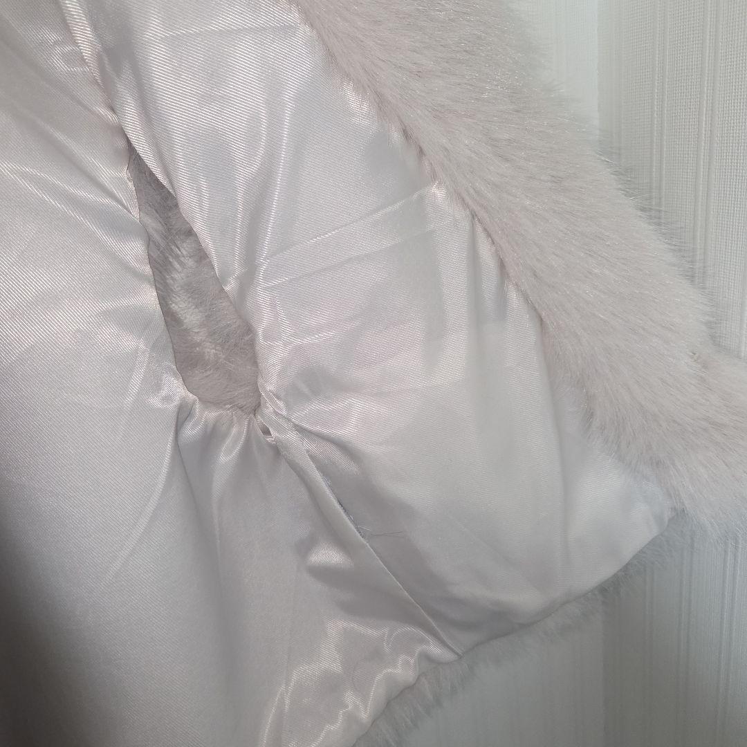 ZARA ショート フェイク ファー ベスト ライトベージュ
