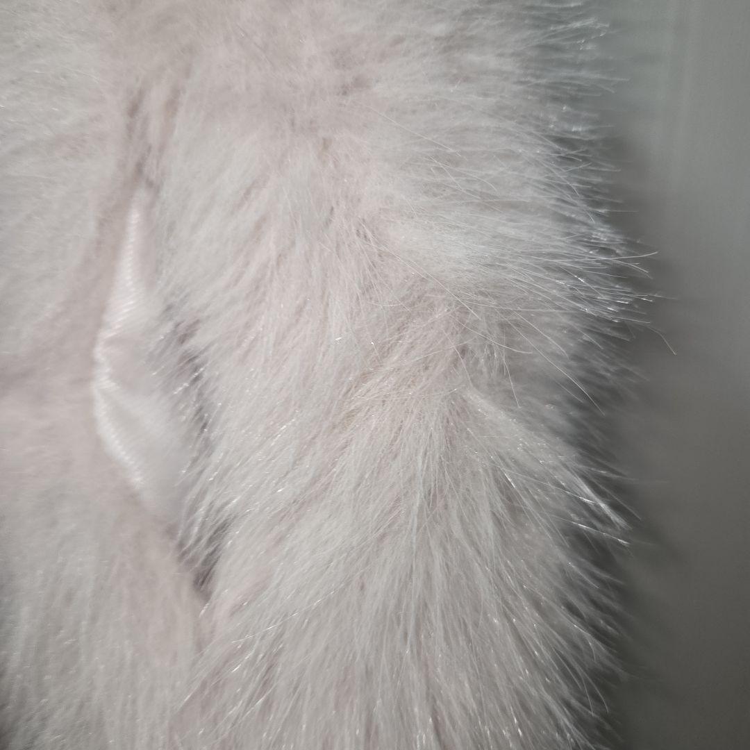 ZARA ショート フェイク ファー ベスト ライトベージュ