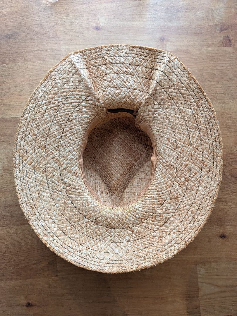Lola HATS ローラハッツ　麦わら帽子　 黒リボン　ベージュ　中折