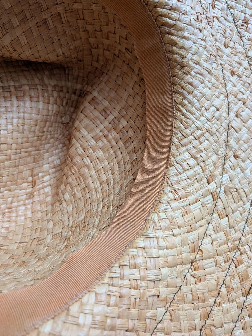 Lola HATS ローラハッツ　麦わら帽子　 黒リボン　ベージュ　中折