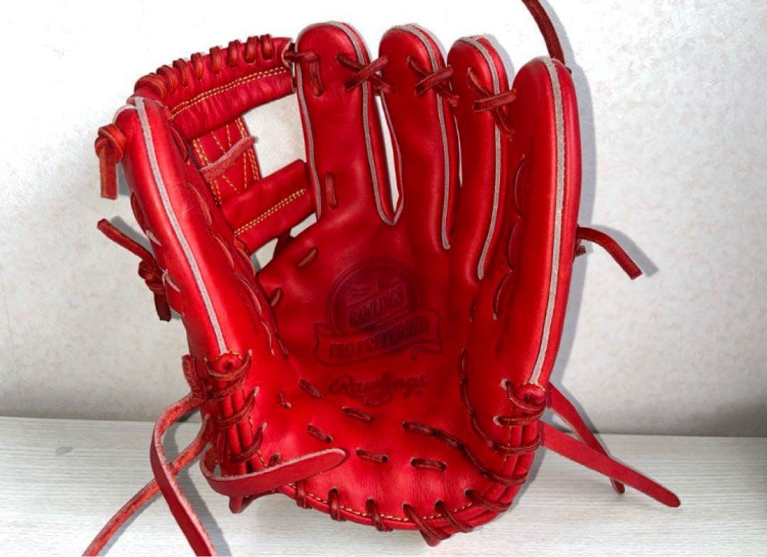 セール価格　Rawlings 硬式グローブ 大人内野手用 赤