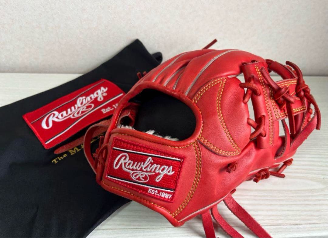 セール価格　Rawlings 硬式グローブ 大人内野手用 赤