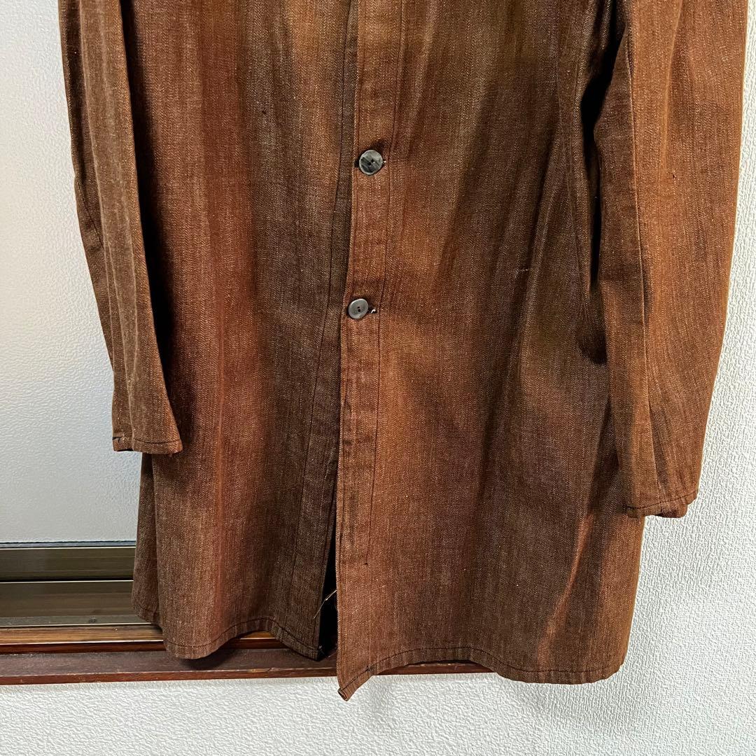 20s 30s vintage ブラウン シャンブレー コート アンティーク