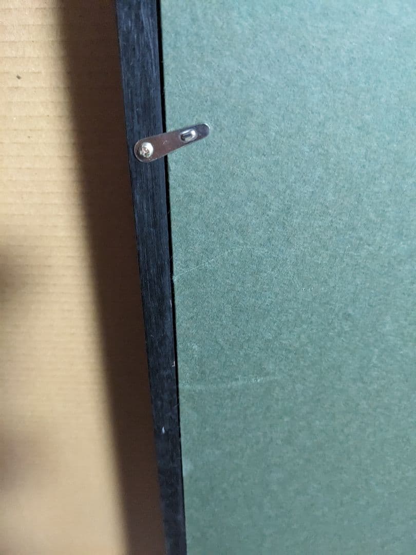 ✿高級和額縁 書作品、半切 1／2 用 黒塗り木枠 アクリル板