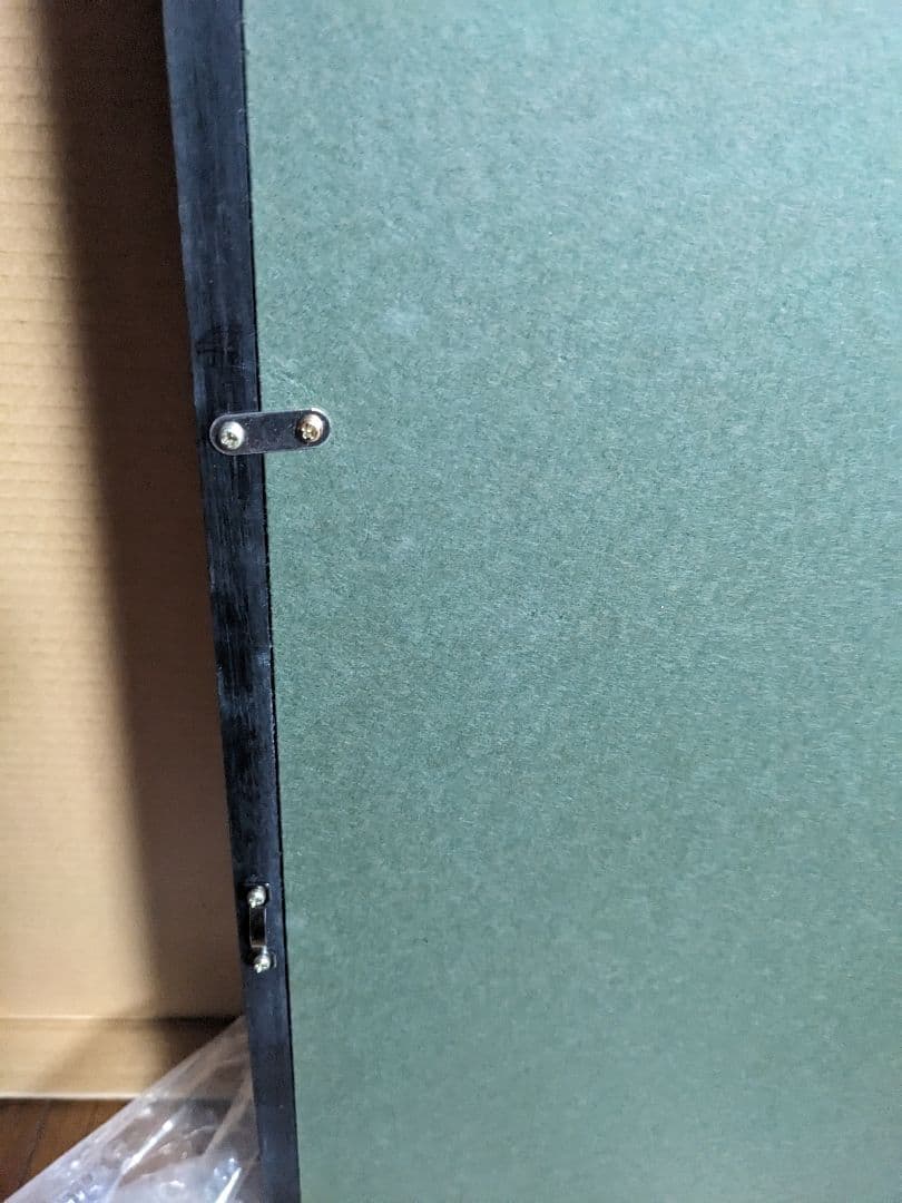 ✿高級和額縁 書作品、半切 1／2 用 黒塗り木枠 アクリル板