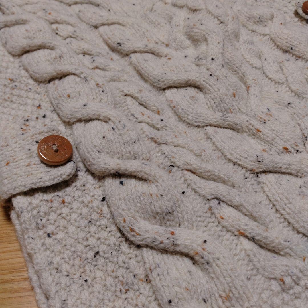 未使用品 aran メリノウール ケーブル編み ニットベスト