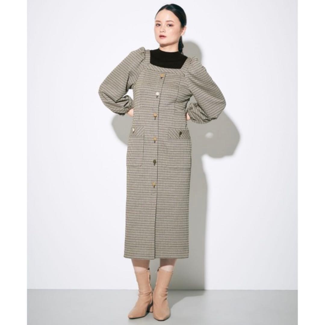 グレースコンチネンタル　チェックジャージワンピース　36 美品