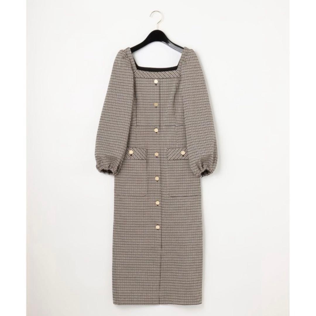 グレースコンチネンタル　チェックジャージワンピース　36 美品