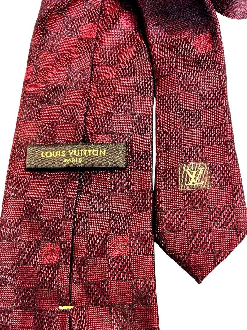W*D様 71625 Louis Vuitton ワインレッド　ダミエ柄　シルク