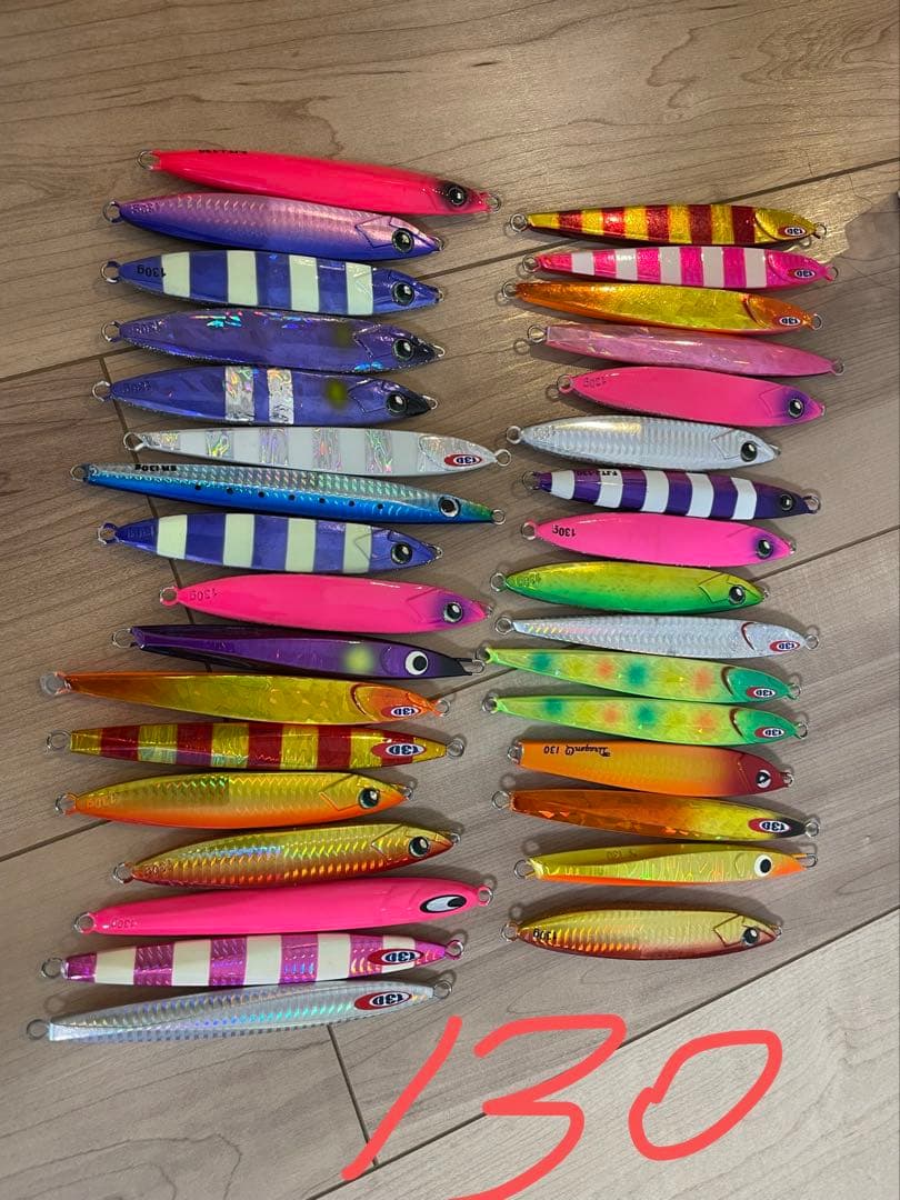 ジグ 130g×35個＋150g×2個 セット 未使用多数 専用収納袋付き