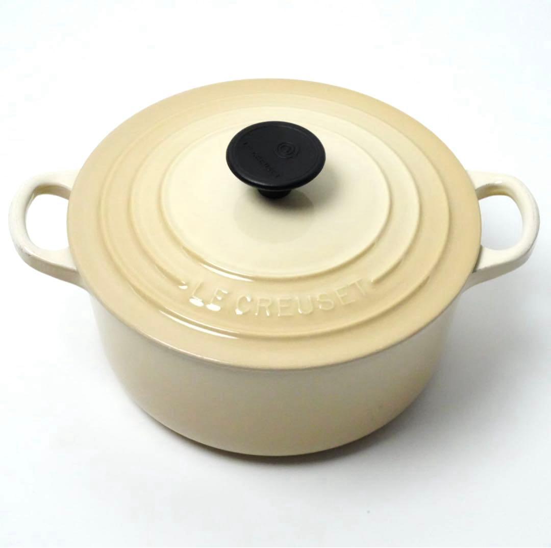 【美品】LE CREUSET　ココット ロンド デューン　18cm