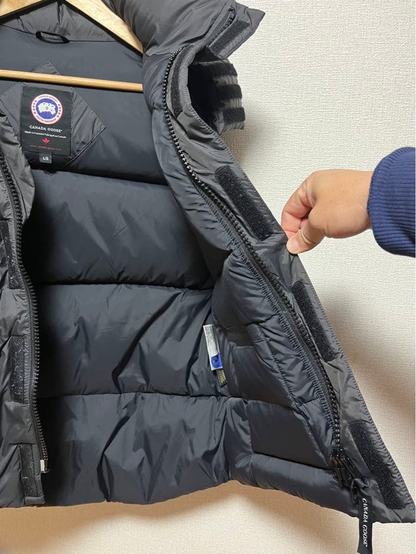 ザキ　カナダグース　ダウンベスト（黒／Lサイズ）