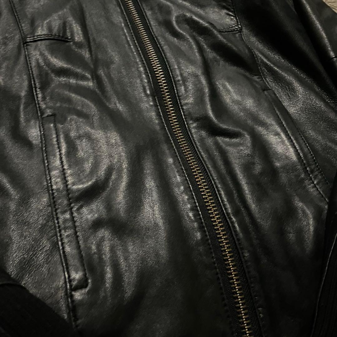 ジャケット・アウター opium darkwear black leather foodie Jkt