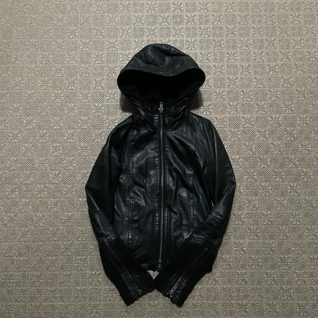 ジャケット・アウター opium darkwear black leather foodie Jkt