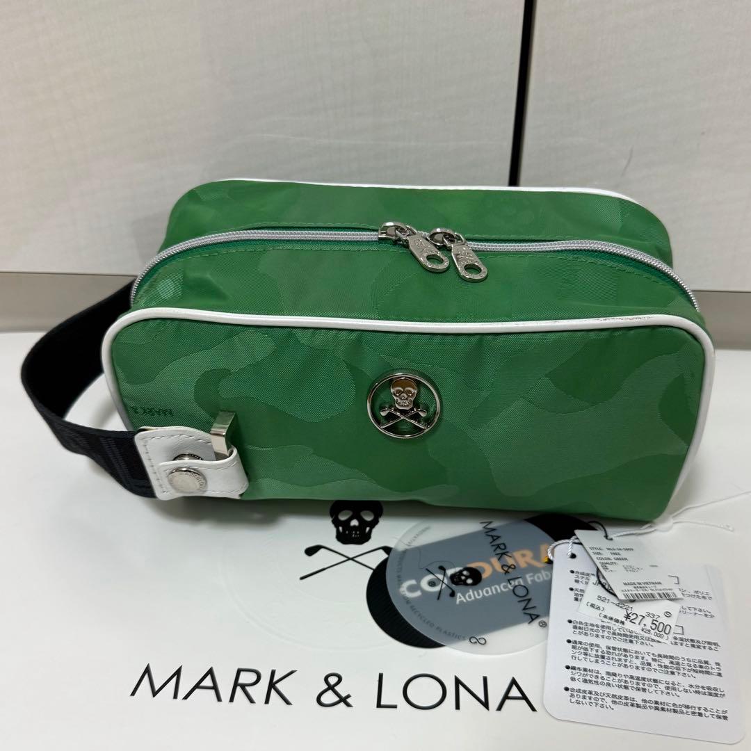 美品 ☆ MARK&LONA ポーチ クラッチ 緑 マーク&ロナ カートバッグ