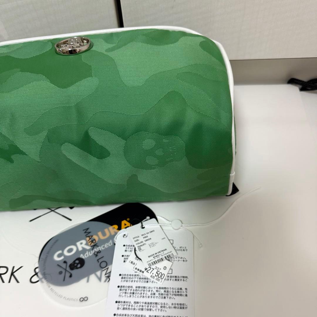 美品 ☆ MARK&LONA ポーチ クラッチ 緑 マーク&ロナ カートバッグ