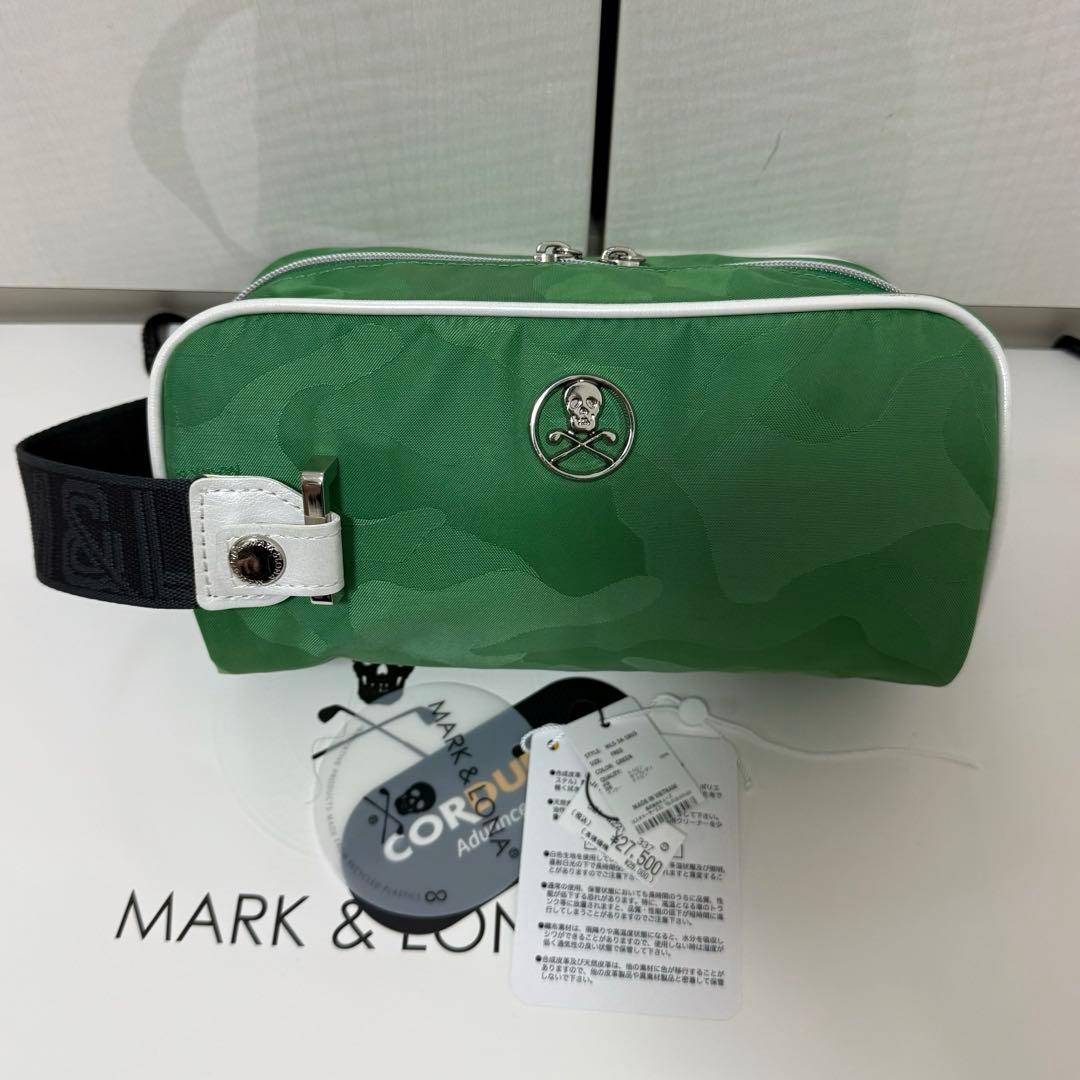美品 ☆ MARK&LONA ポーチ クラッチ 緑 マーク&ロナ カートバッグ