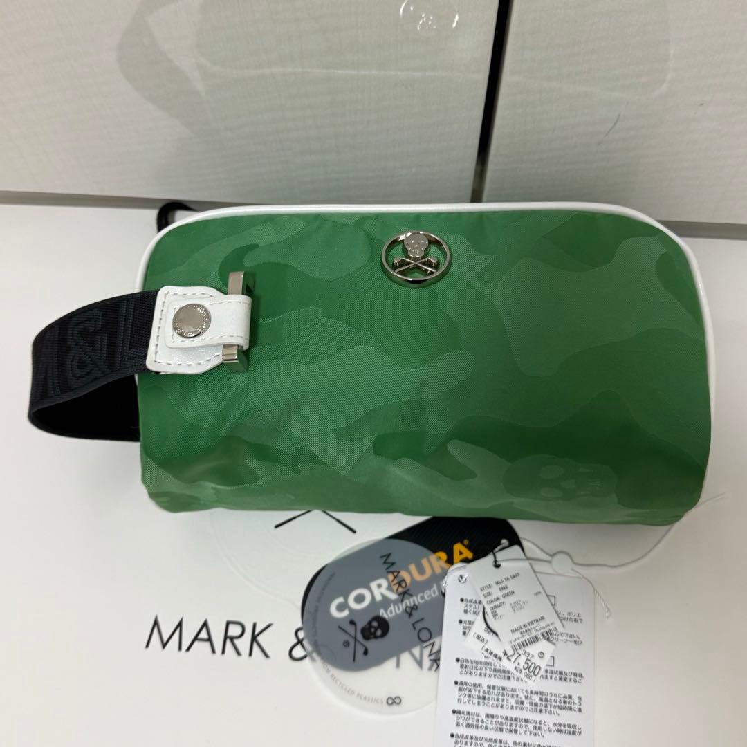 美品 ☆ MARK&LONA ポーチ クラッチ 緑 マーク&ロナ カートバッグ