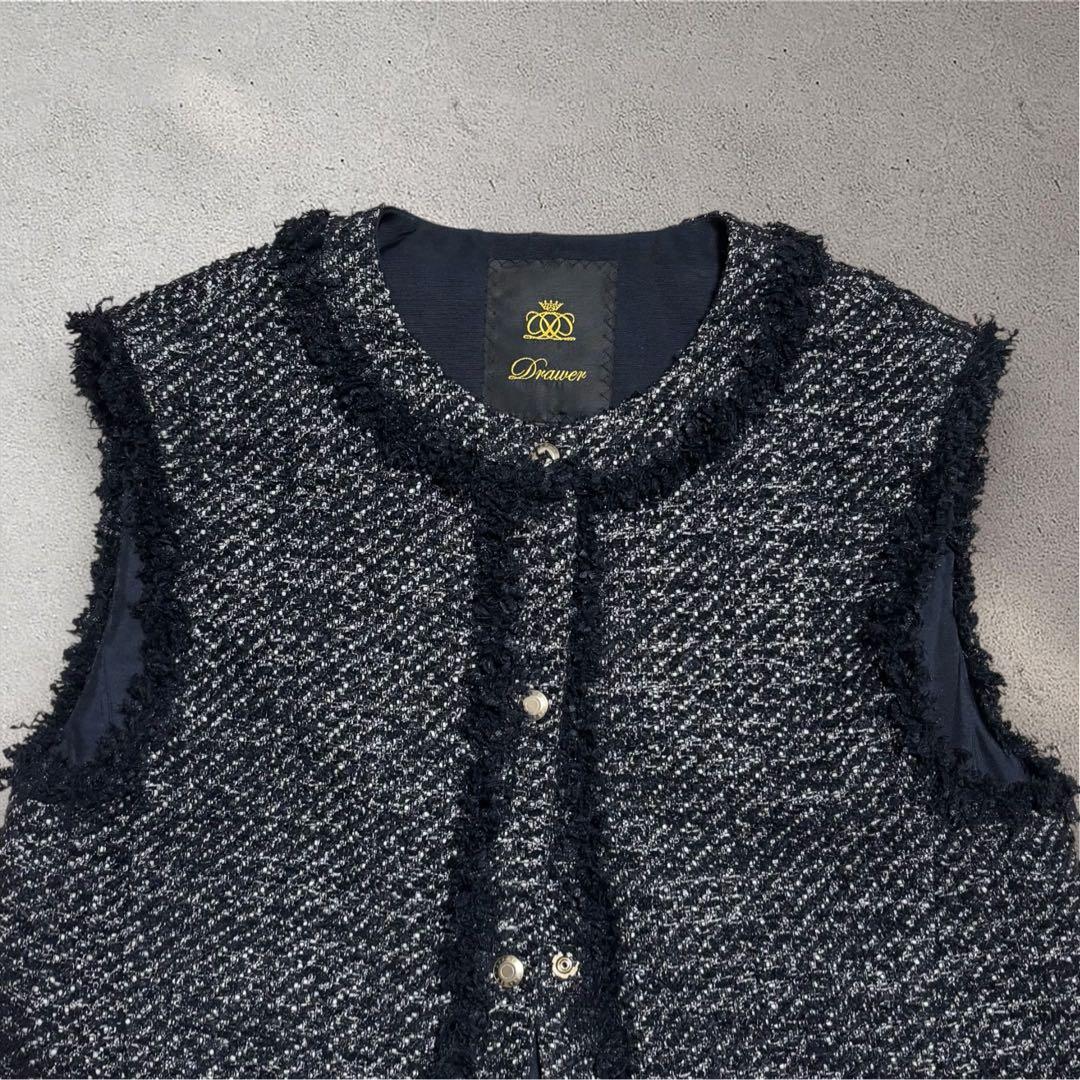 Drawer 　FALL１ ツイードフリンジジレ 24AW　38