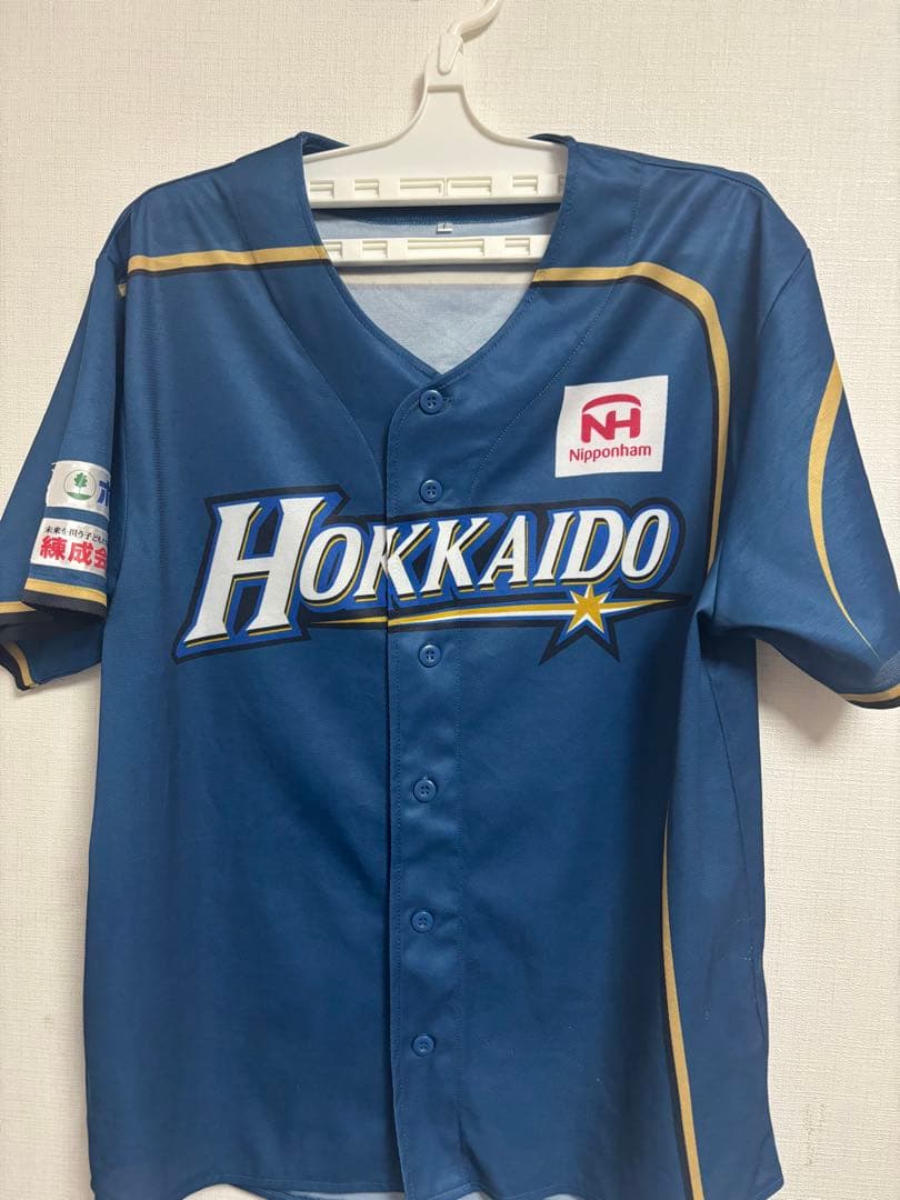 北海道日本ハムファイターズスカイブルーユニフォーム杉谷拳士直筆サイン入り