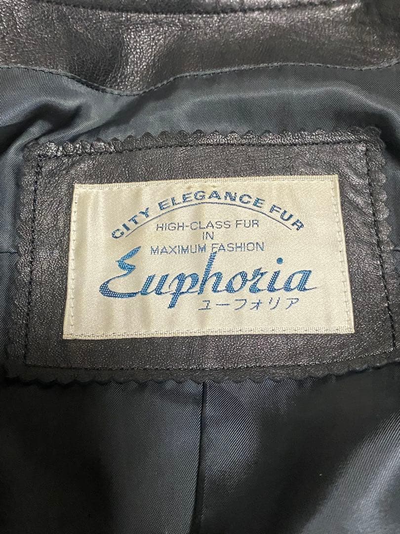 【希少】90s Euphoria ラムレザー 短丈 ジャケット ARCHIVE