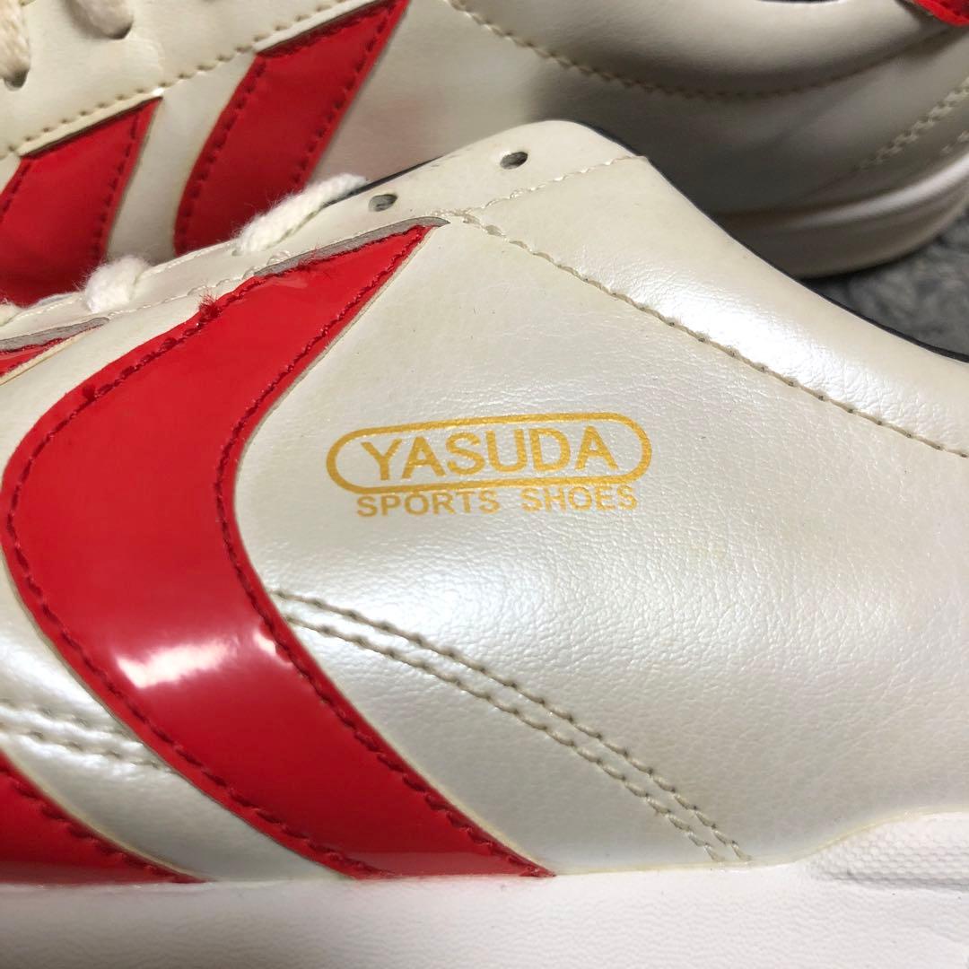 【美品】YASUDA Ligaresta TF ホワイト/レッド 27.5cm