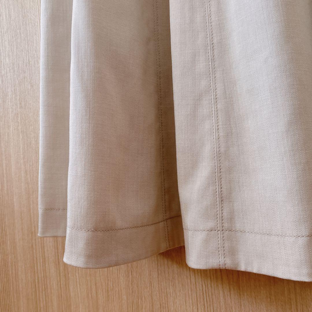 【213】新品　アナイ　デニムライクフレア ワンピース　ライトベージュ　36　B