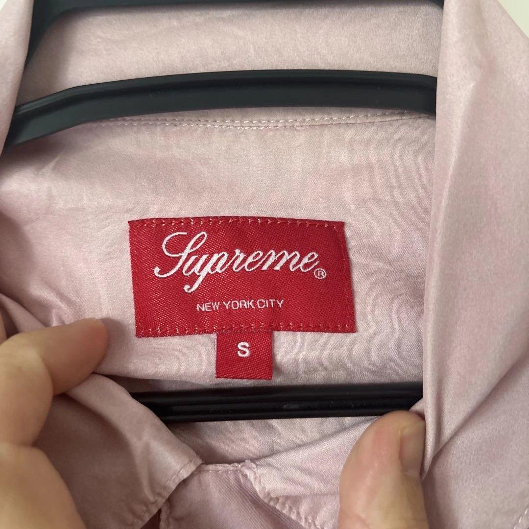 Supreme ピンク シルク シャツ S