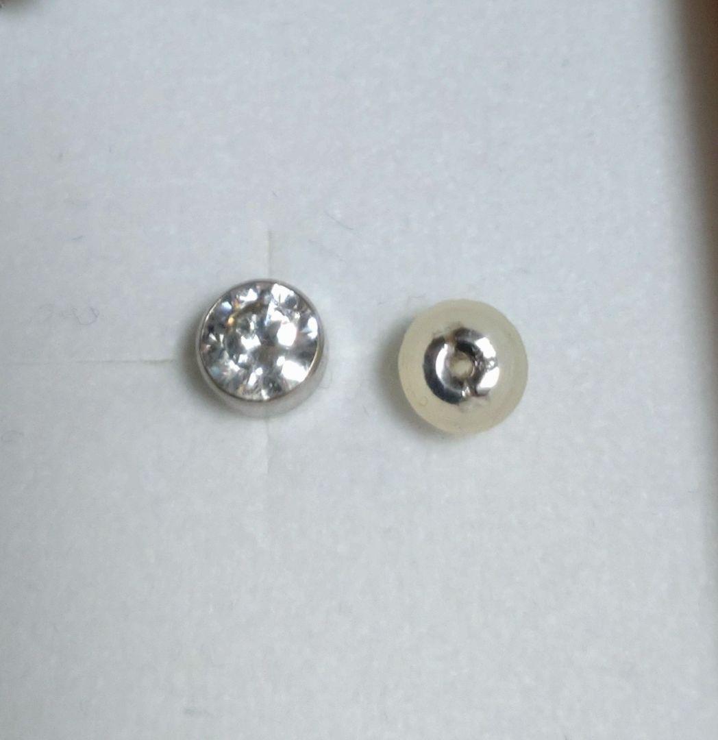 K14WG【刻印有り】片耳ピアス　3点セット（オパール＆CZ）