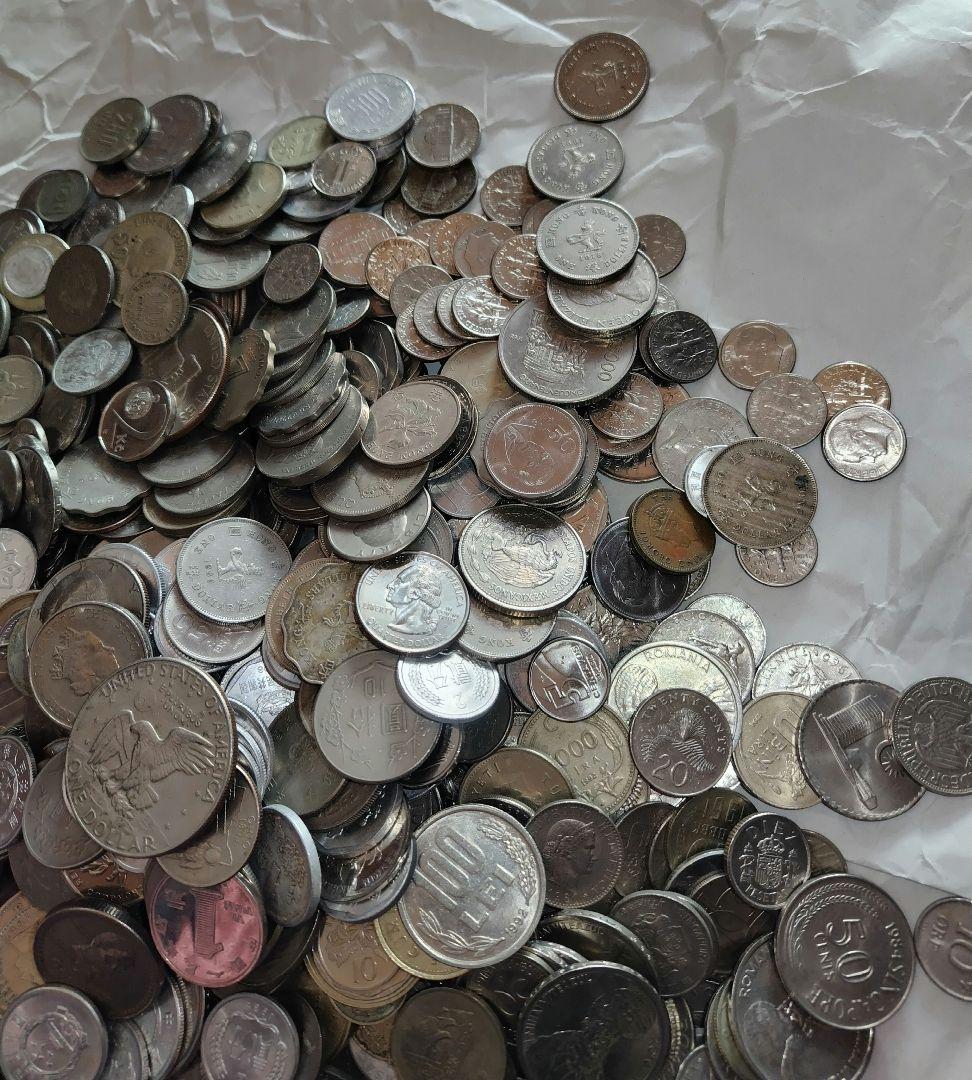 5kg 外国まとめて素材用硬貨古銭貨幣大量