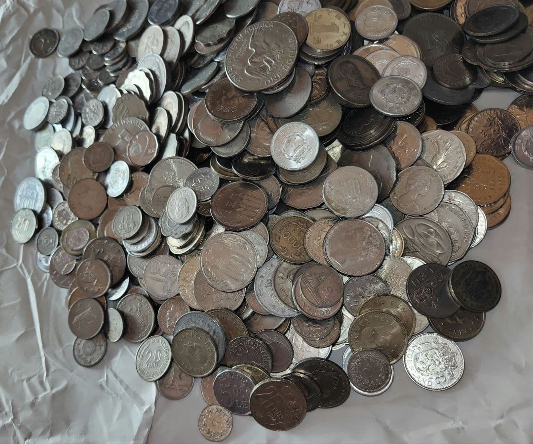 5kg 外国まとめて素材用硬貨古銭貨幣大量