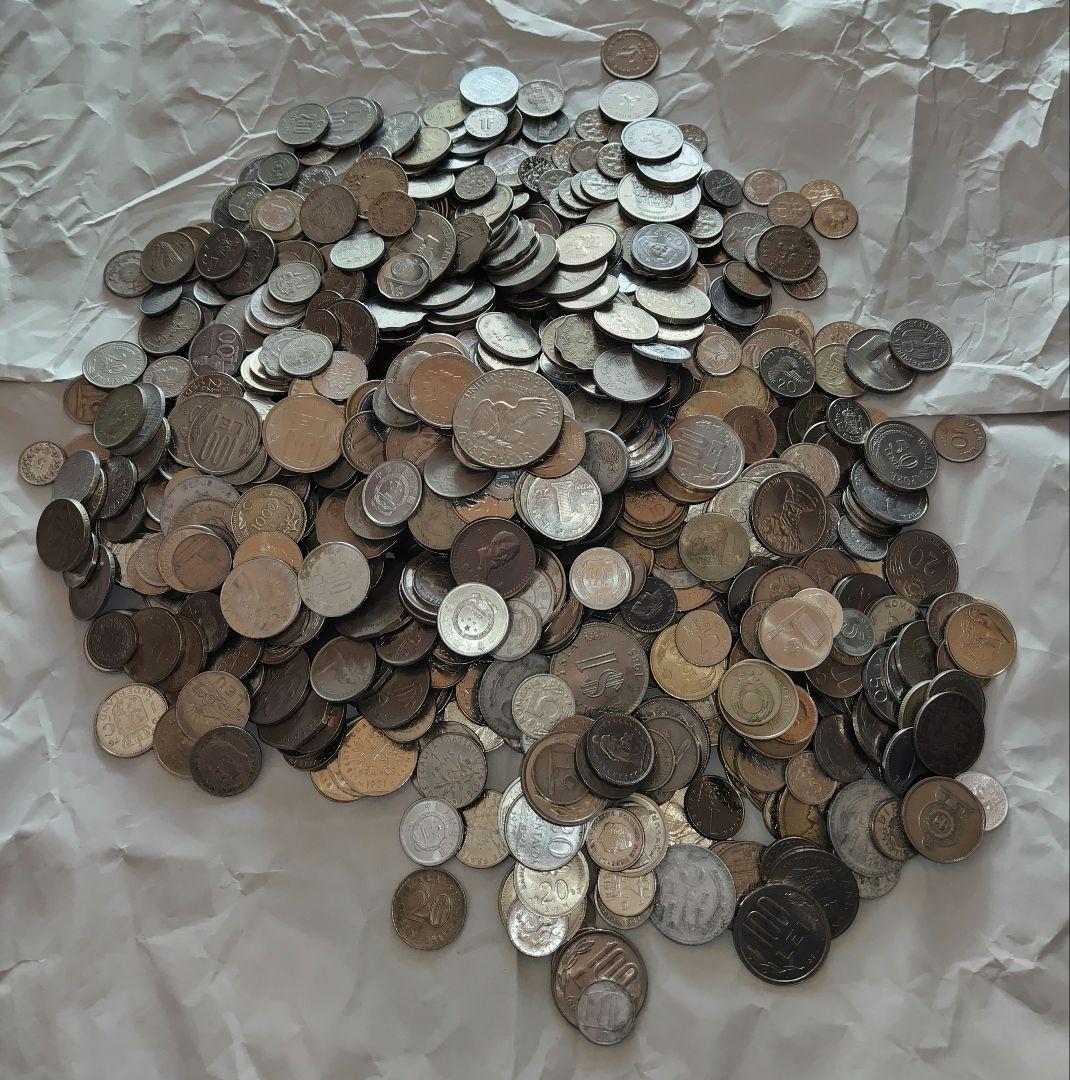 5kg 外国まとめて素材用硬貨古銭貨幣大量