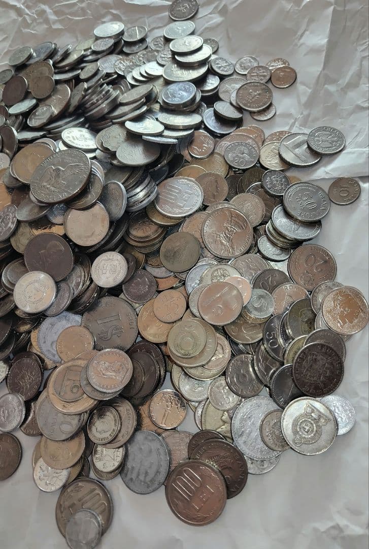 5kg 外国まとめて素材用硬貨古銭貨幣大量